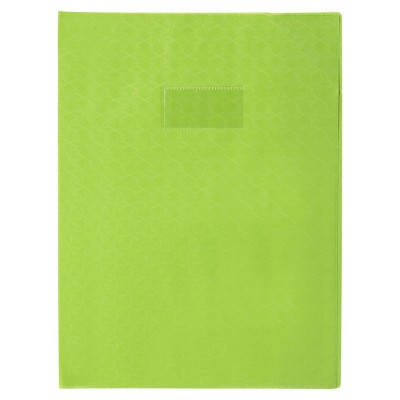 Protège-cahier Grain Losange 18/100ème 21x29,7 vert clair + porte étiquette