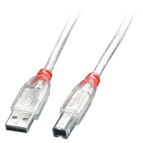 Câble USB 2.0 de type A B, transparent, 0,2m